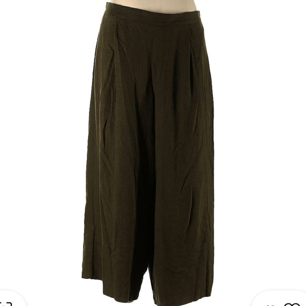 Banana Republic Dark Green Linen Trousers